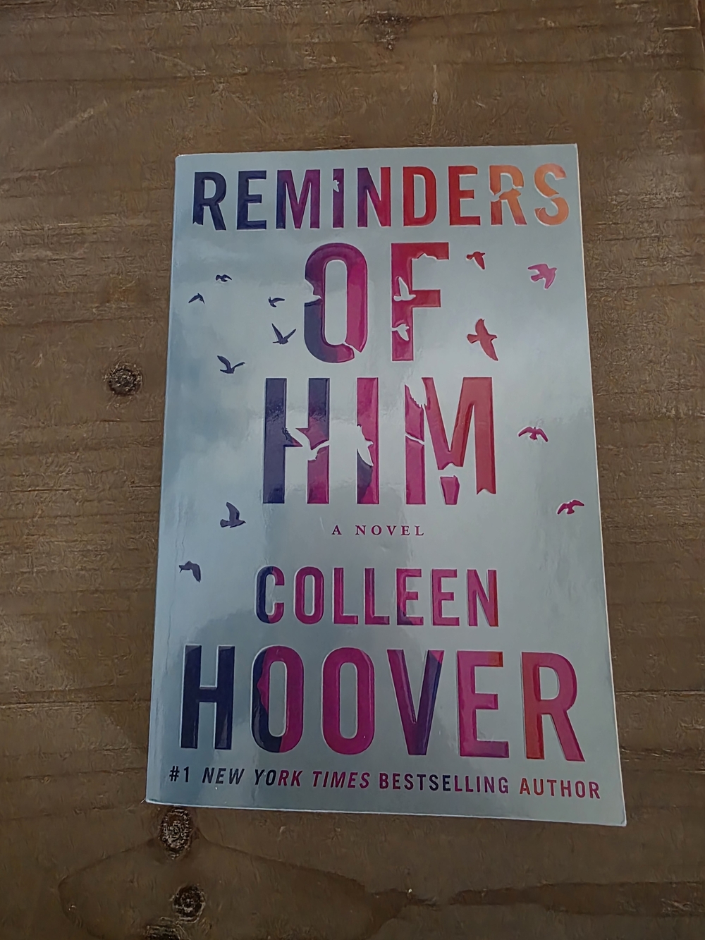 Reminders of Him by Colleen Hoover - Pink & Purple Ombre Hardcover/Paperback